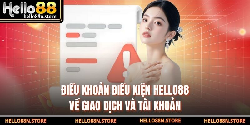 Điều khoản điều kiện Hello88 về giao dịch và tài khoản